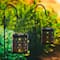 Glitzhome® Metal Cutout Pattern Solar Powered Lanterns, 2ct.